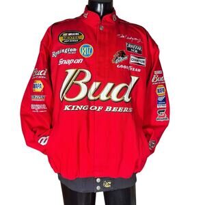 NASCAR Chase Authentics Dale Earnhardt Jr Bud King Of Beers Racing Jacket Sz XL